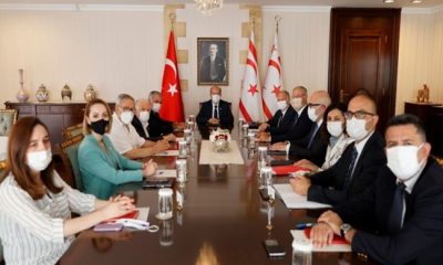 Cumhurbaşkanı Ersin Tatar, Meclis Başkanı ve eski Meclis Başkanları ile bir araya geldi