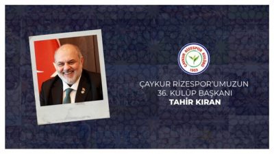 Çaykur Rizespor 36. Kulüp Başkanı Tahir Kıran ` a Tebrik Mesajı