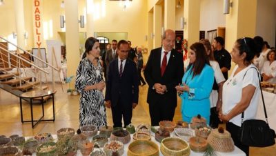 Cumhurbaşkanı Ersin Tatar, Üreten Eller Sergisi’nin açılışına katıldı
