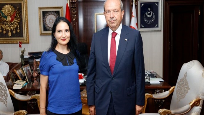 Cumhurbaşkanı Ersin Tatar, Prof. Dr. Özlem Şenvar’ı kabul etti: