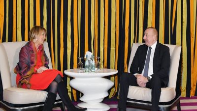 İlham Aliyev ve AGİT Genel Sekreteri Helga-Maria Shmid bir araya geldi